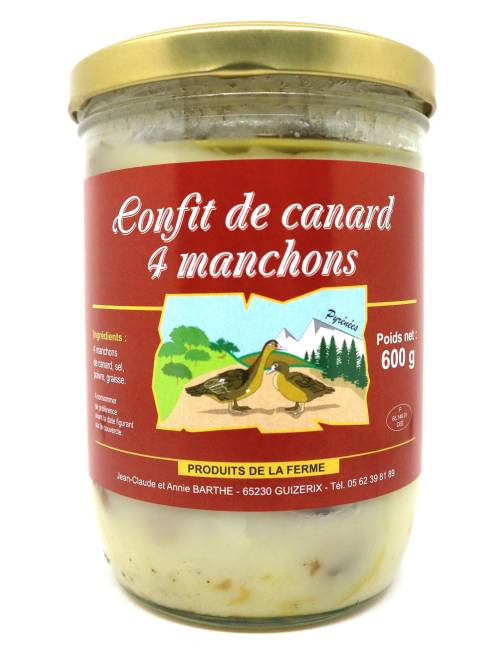Confit de canard 4 manchons 600g