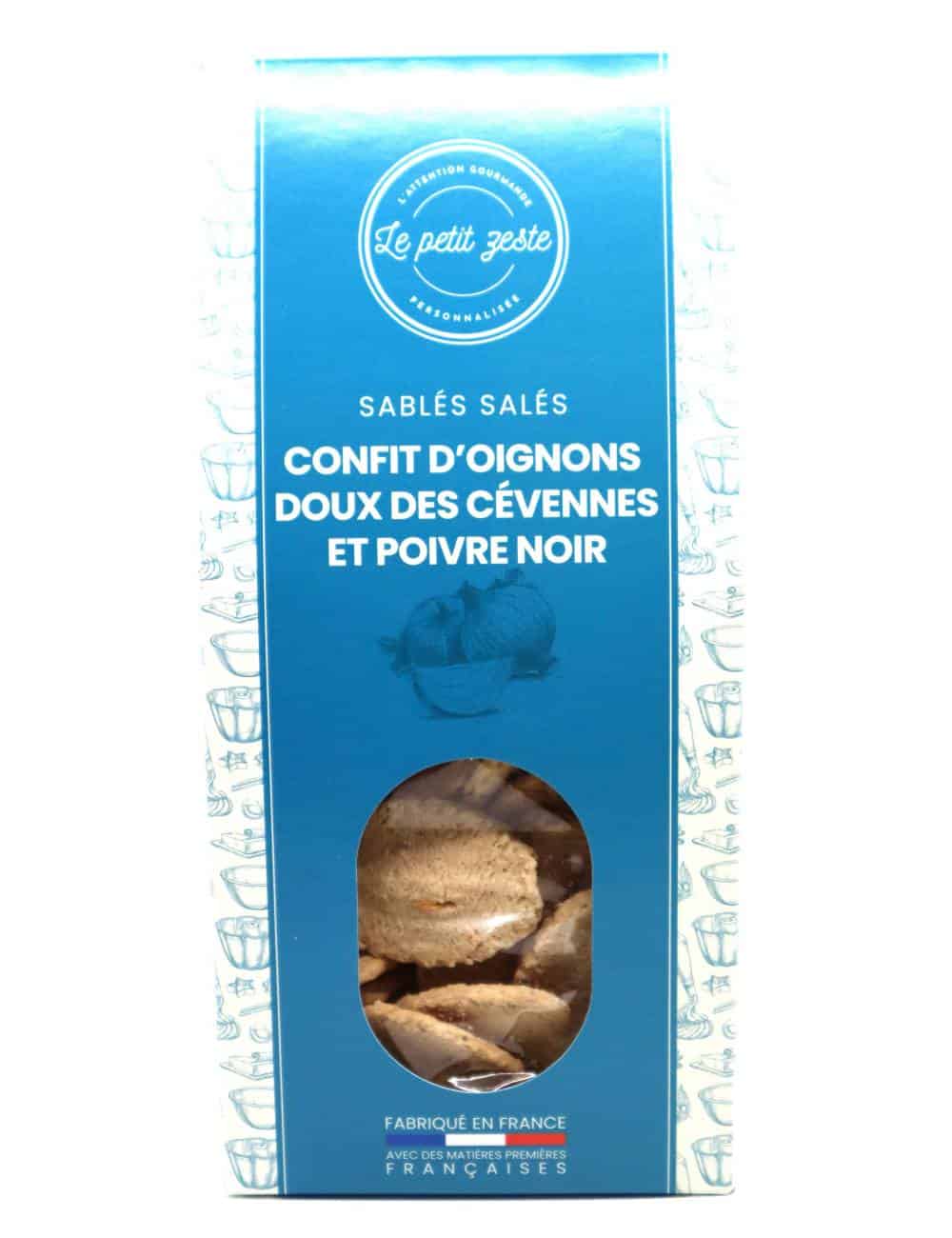 Sablés au confit d'oignons doux des Cévennes 100g