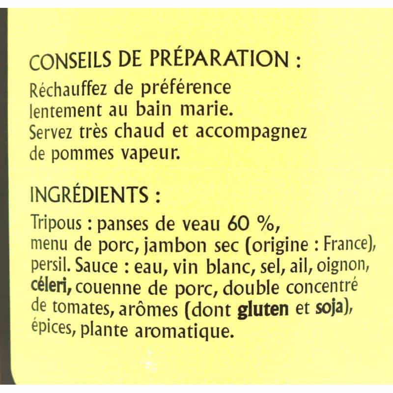 Bocal de 4 tripous ruthénois 375g