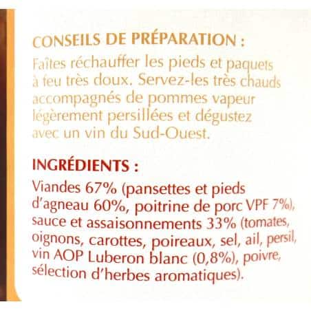 Pieds & Paquets 380g