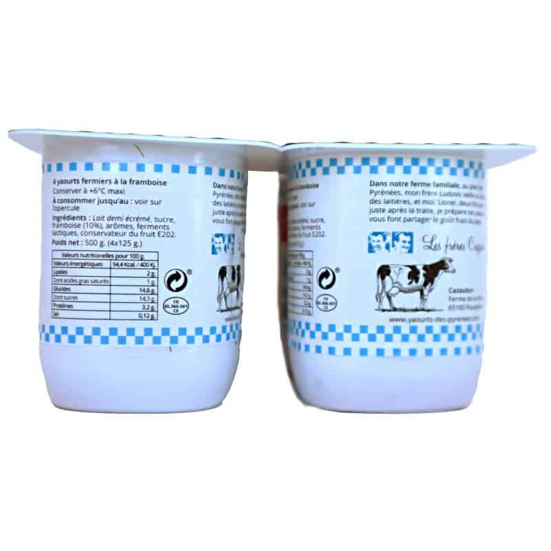 Yaourt fermier Framboise 4x125g