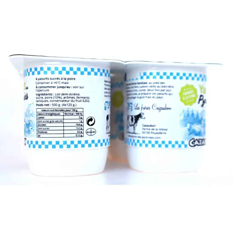 Yaourt fermier Poire 4x125g