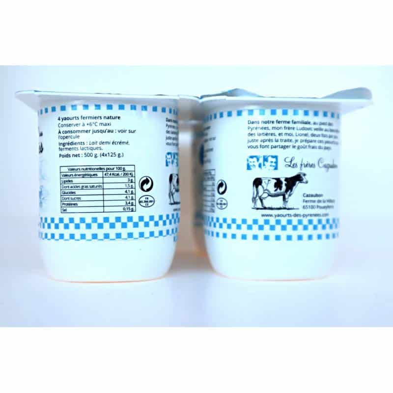 Yaourt fermier Nature 4x125g