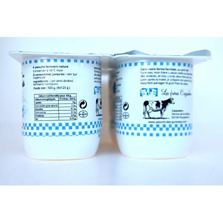 Yaourt fermier Nature 4x125g
