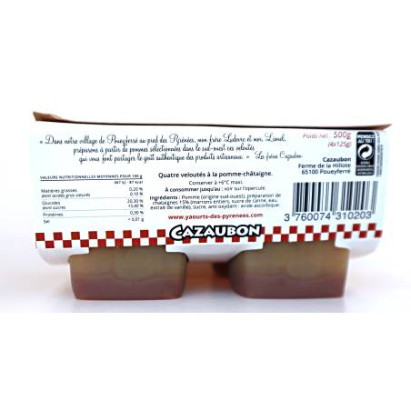 Velouté Pomme sur lit de châtaigne 4x125g