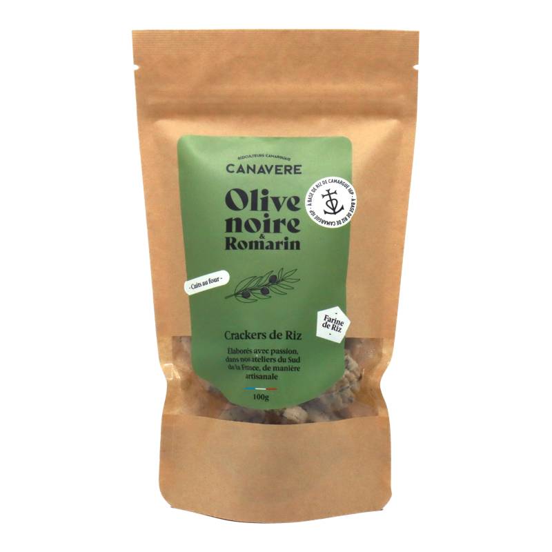 Crackers Olive noire & Romarin 100g