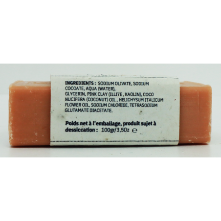 Savon Immortelle - Argile rose 100g