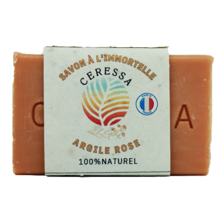 Savon Immortelle - Argile rose 100g