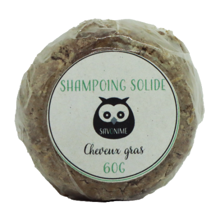 Shampoing solide pour cheveux gras 60g