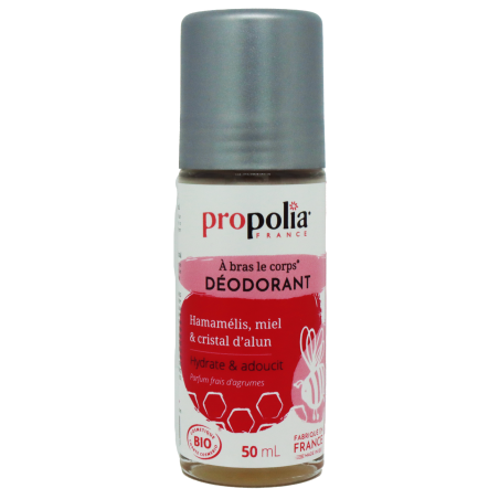 Déodorant certifié Bio Miel, Hamamélis & Cristal d'alun 50ml
