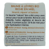 Baume à lèvres Bio riche en miel