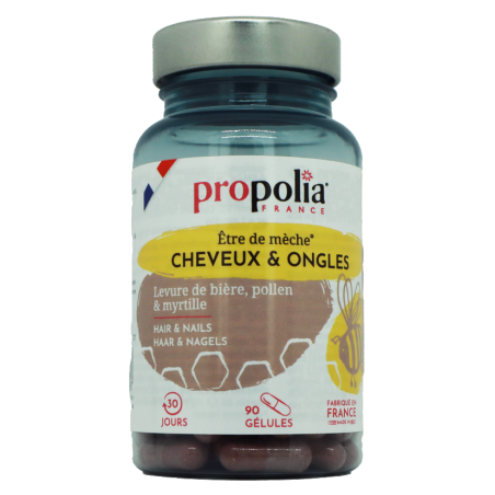 Gélules Cheveux & Ongles Pollen, Levure de bière & Myrtille