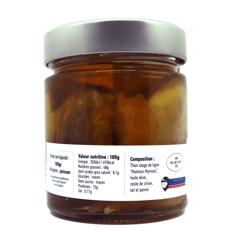 Thon rouge Zeste de citron 100g