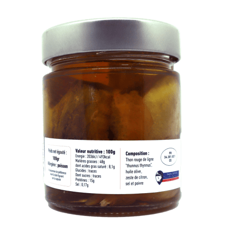 Thon rouge Zeste de citron 100g