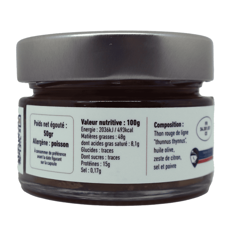 Partages thon apéro Zeste de citron 50g