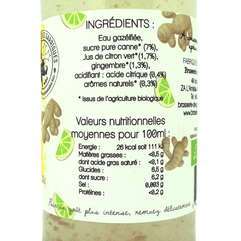 Limonade au gingembre 33cl