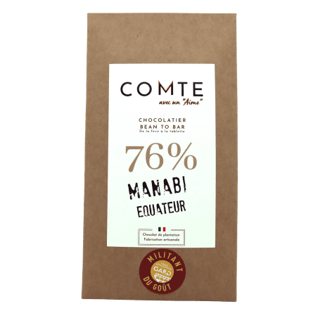 Tablette chocolat 76% Manabi 60g