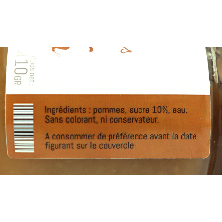 Compote Pomme Reinette du Vigan 410g