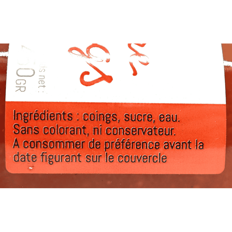 Confiture de coings 450g