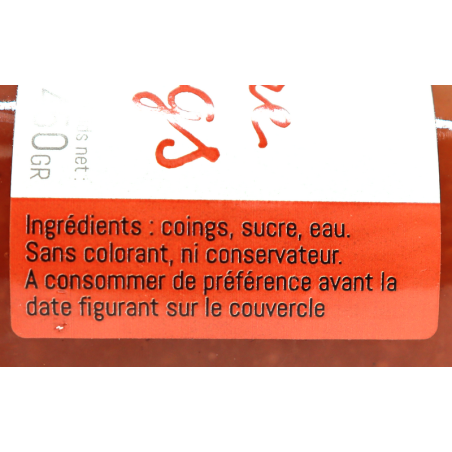 Confiture de coings 450g