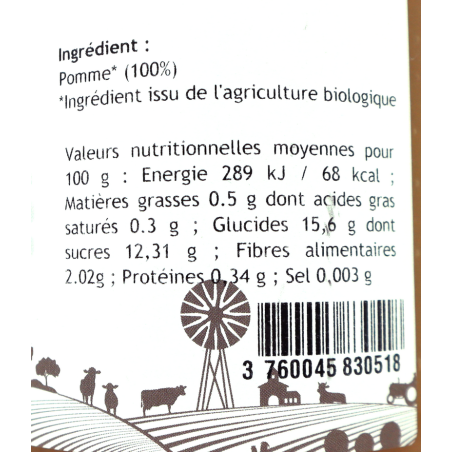 Purée de pomme des Cévennes 690g