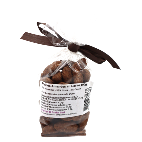 Amandes au cacao 100g
