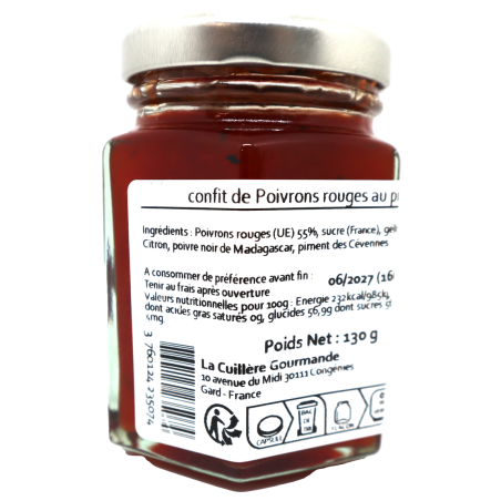 Chutney Poivrons rouges au piment 130g