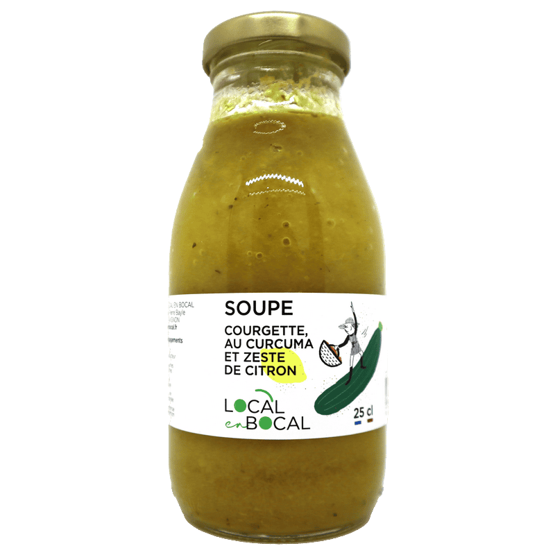 Soupe de courgette au zeste de citron