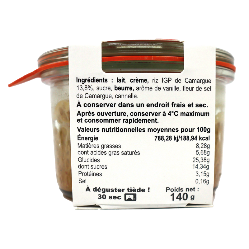 Gâteau de riz au lait caramel beurre salé 140g | Mas des agriculteurs