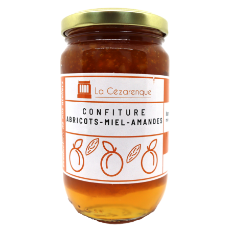 Confiture d'abricots miel amandes 360g | Mas des agriculteurs
