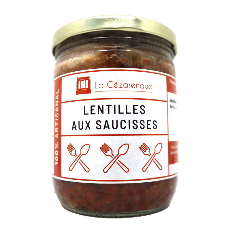 Lentilles aux saucisses 420g | Mas des agriculteurs