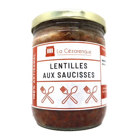 Lentilles aux saucisses 420g | Mas des agriculteurs