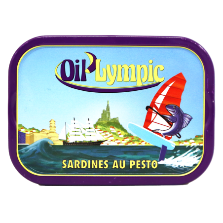 Sardines Pesto Oil'Lympic 115g | Mas des agriculteurs