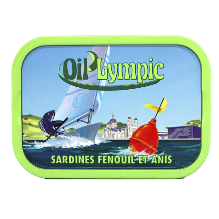 Sardines Fenouil Anis Oil'Lympic 115g | Mas des agriculteurs