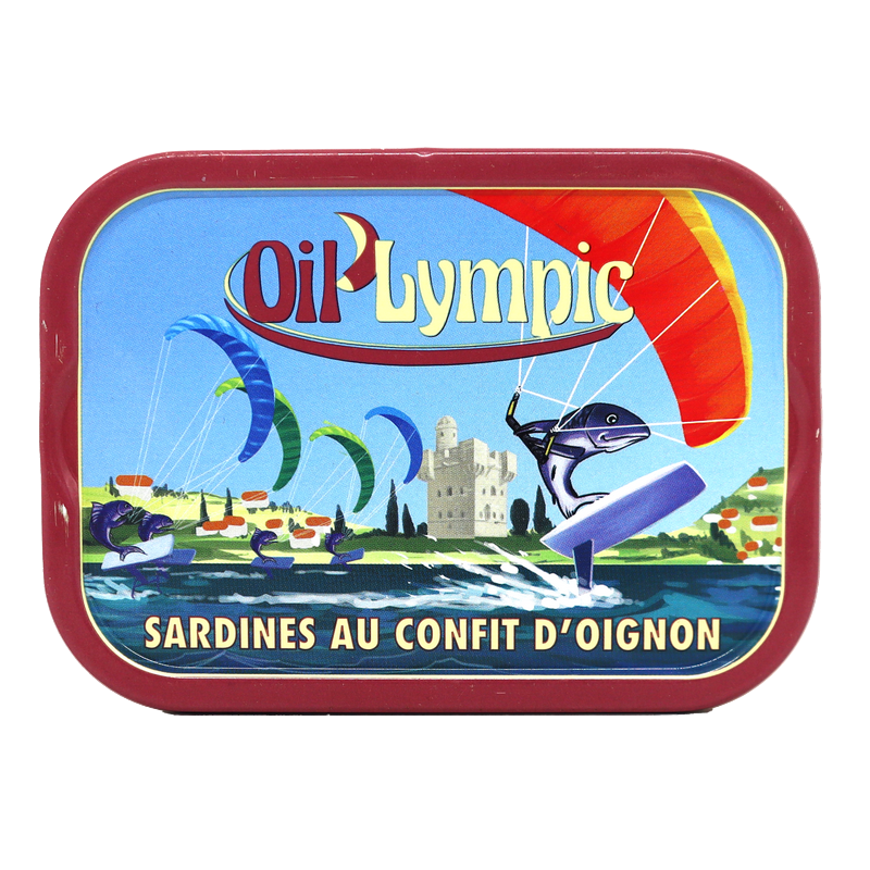Sardines Confit d'oignon Oil'Lympic 115g | Mas des agriculteurs
