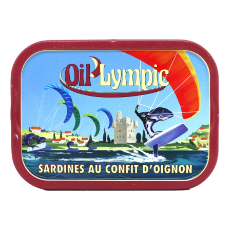 Sardines Confit d'oignon Oil'Lympic 115g | Mas des agriculteurs