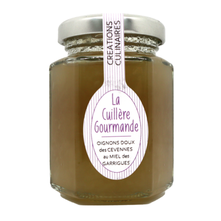 Confit d'oignons doux des Cévennes au miel des Garrigues 130g | Mas des agriculteurs