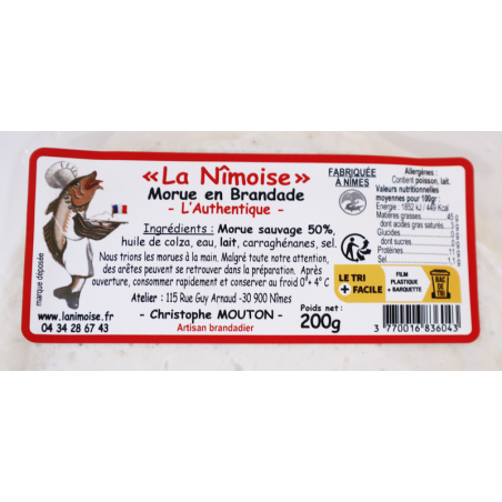 Brandade fraîche Authentique 200g | Mas des agriculteurs