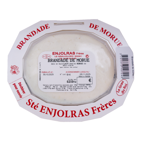 Brandade de morue 210g | Mas des agriculteurs