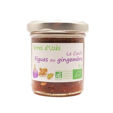 Confit de figues au gingembre bio 90g | Mas des agriculteurs