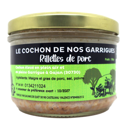Rillettes de porc 190g | Mas des agriculteurs