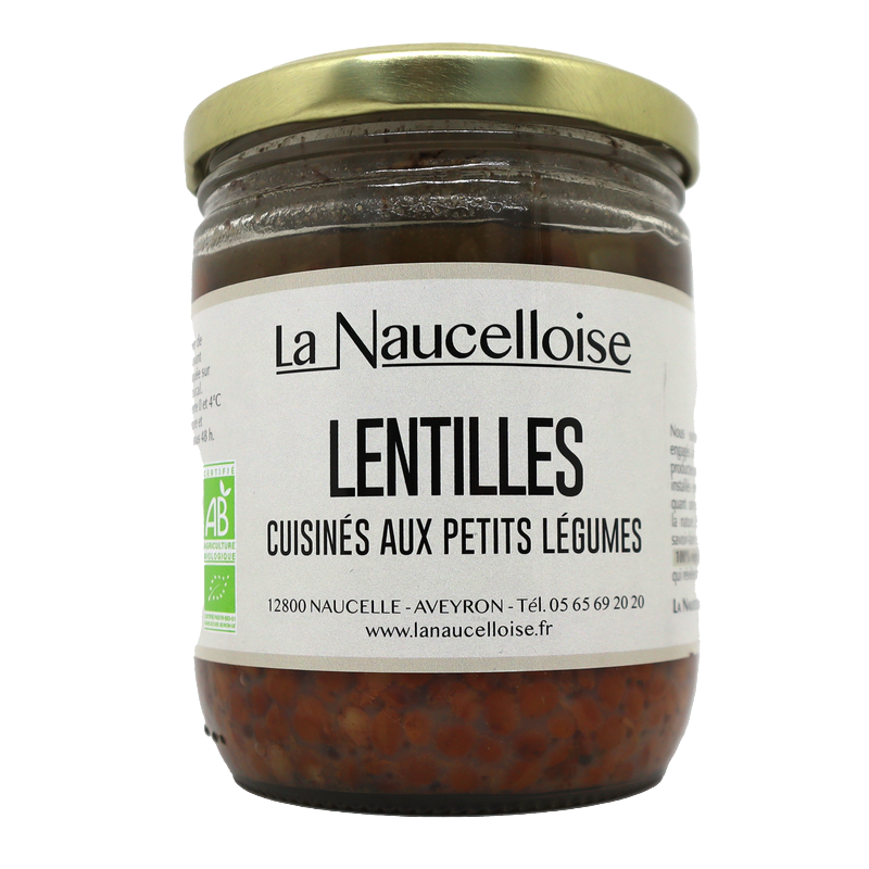 Lentilles petits légumes 380g Bio | Mas des agriculteurs