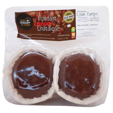 Fondant Choco-Châtaigne 2x90g | Mas des agriculteurs