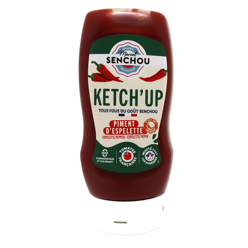 Sauce Ketchup Piment d'Espelette Squeeze 370g | Mas des agriculteurs