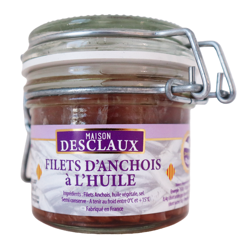 Filet d'anchois à l'huile de tournesol 115g | Mas des agriculteurs