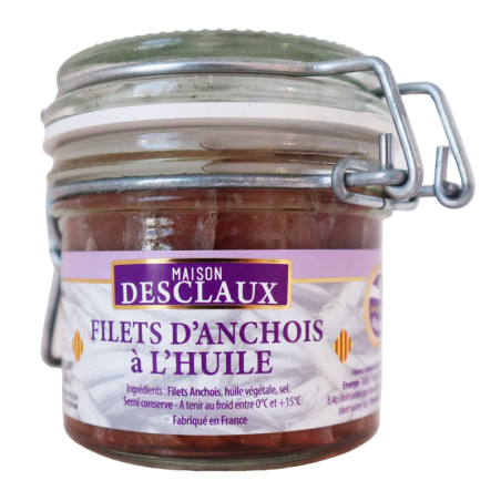 Filet d'anchois à l'huile de tournesol 115g | Mas des agriculteurs