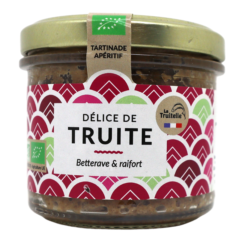 Délice de truite - Betterave et raifort bio 90g | Mas des agriculteurs