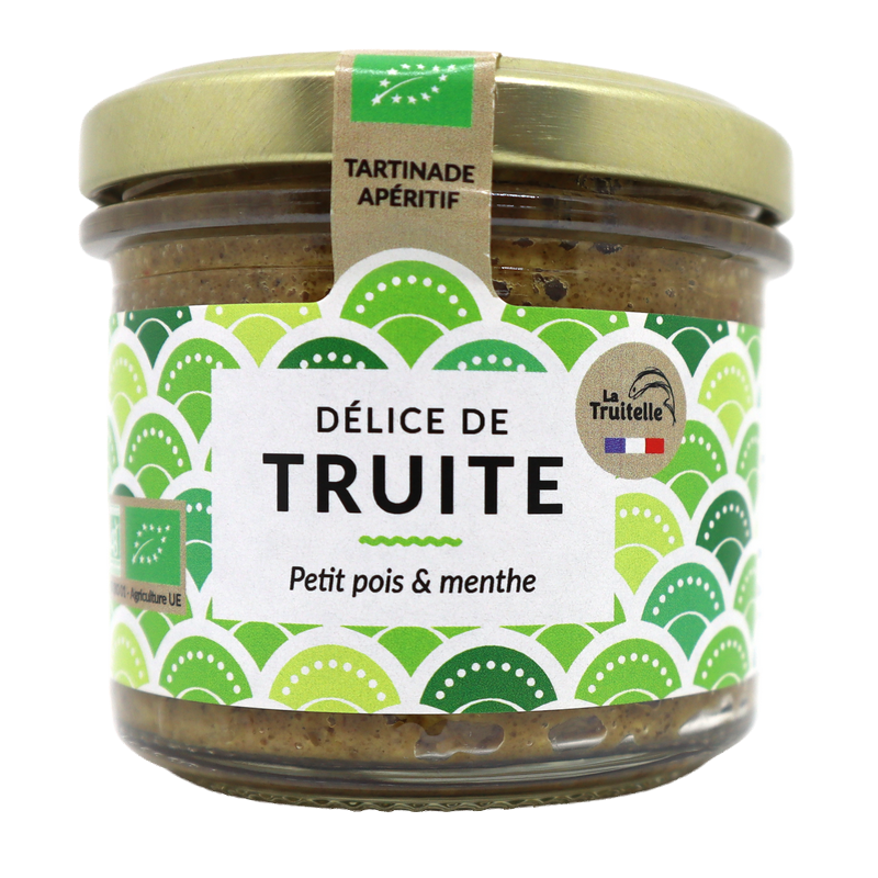 Délice de truite - Petit pois et menthe bio 90g | Mas des agriculteurs