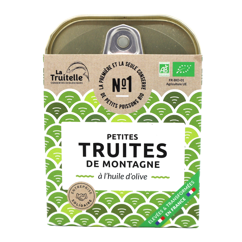 Truites de montagne à l'huile d'olive bio 100g | Mas des agriculteurs