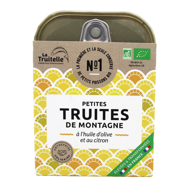 Truites de montagne à l'huile d'olive et au citron bio 100g | Mas des agriculteurs